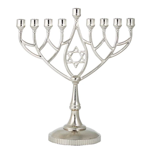 Menorah classique élégante en aluminium pour décoration de Noël, centre de table de mariage, porte-bougie, décoration de table à domicile - Product Image 4