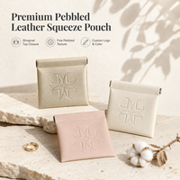 Pochette à monnaie en cuir PU rose poudré métallisé avec logo personnalisé en relief, sac cadeau de luxe en cuir imperméable pour écouteurs