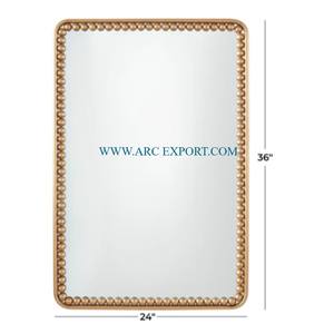 Espejo de tocador de pared moderno pulido en oro y Metal de la más alta calidad, gran oferta, proveedores directos de fábrica, espejo de pared de Metal Vintage - Product Image 2