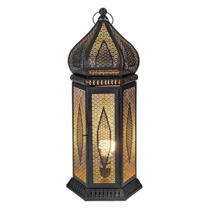 Lanternes porte-bougie marocaines noires au design tendance 2026 pour la décoration de la maison pendant le Ramadan - Product Image 2
