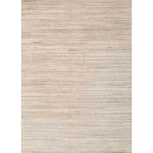 พรมขนสัตว์ทอมือสีเบจและสีน้ำตาลลายทาง ขนาด 9x12 ฟุต รูปทรงสี่เหลี่ยมผืนผ้า สำหรับห้องโถงหรือห้องนั่งเล่น รุ่น Hwl-200 - Product Image 1