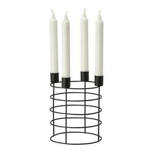 Bougeoir en fer de style industriel moderne avec des lignes nettes et des motifs géométriques pour un accent à la maison élégant et contemporain - Product Image 2