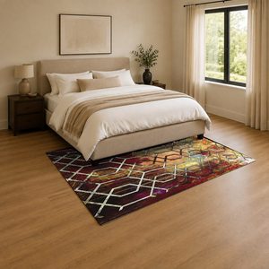 <b>RUGS</b> DEPOT LXDP-0330 Wholesale Red Burgundy Minimalist Designer Digital Printed Machine Washable Chenille Area <b>Rug</b> <b>Non</b> <b>Slip</b> - Product Image 3