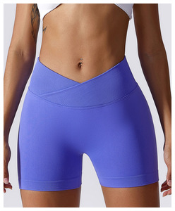 Short de sport taille haute pour femme, en maille respirante, résistant à l'usure, en Spandex/Nylon, idéal pour la gym et le yoga - Product Image 5