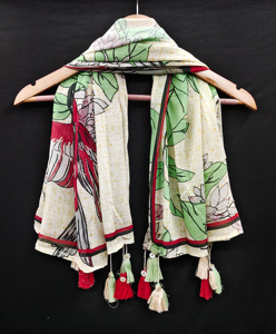 Trendmalls Bufanda de Diseño Floral Georgette para Mujer () - Product Image 1