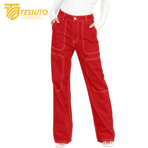 Pantalones cargo de cintura alta para mujer Vaqueros de cintura alta elegantes - Product Image 3