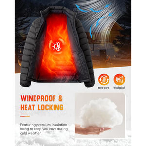 Veste matelassée pour homme, légère, chaude, isolée, vêtements d'extérieur d'hiver, conçue pour les températures froides, vêtements décontractés et usage en plein air - Product Image 4