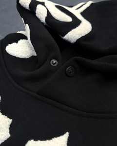 Sweat à capuche en coton épais et éponge française de haute qualité pour hommes, logo personnalisé, sweat à capuche surdimensionné en polaire à épaules tombantes - Product Image 2