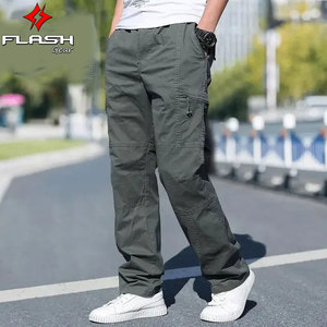 กางเกงผ้าลูกฟูกขากว้างสำหรับผู้ชายผ้าแห้งเร็วระบายอากาศได้ดีสวมใส่สบายไซส์ใหญ่พิเศษสำหรับสวมใส่ในชีวิตประจำวัน - Product Image 3