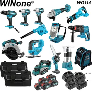 WINONE – ensemble d'outils électriques 21v, marteau électrique, clé à chocs, perceuse, machine complète, kits combo sans fil au lithium-ion
