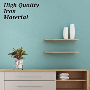 Jardinière en métal personnalisable Ian avec support en or Finition enduite de poudre pour décoration intérieure et extérieure pour jardin de balcon de ferme - Product Image 4