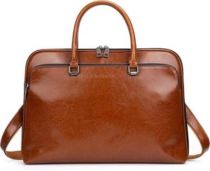 Blofinche <b>laptop</b> messenger shoulder <b>bag</b> genuine leather <b>work</b> briefcase durable business travel satchel for men and women office - Product Image 1
