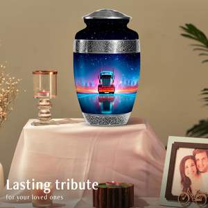 Urna de cremación grande de diseño moderno para adultos, hombre y mujer, estilo camionero para cenizas humanas, ocasión de simpatía - Product Image 2