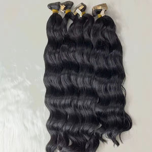 ผมแท้ 100% เรมี่เวียดนาม สีดำธรรมชาติ แบบเทปติด ตรงธรรมชาติ สำหรับต่อผมแบบสกินเวฟท์ ผมเวอร์จินแท้ เกรด 9A ใช้งานได้ 3-5 ปี - Product Image 1