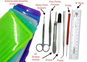 Kit de disección Precision Plus, juego de biología de 24 piezas con 9 cuchillas de instrumentos de acero inoxidable, pines en T, estuche de plástico surtido de Shu & Co - Product Image 2