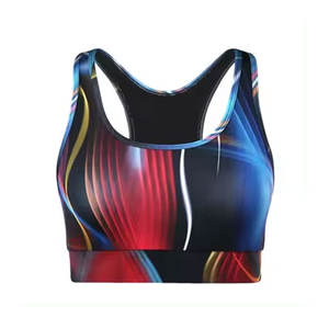 Sujetador Deportivo de Moda con Diseño Suave, Cintura Alta, Patrón Sólido, Cierre Elástico y Logotipo Frontal Simple para Mujer - Product Image 1