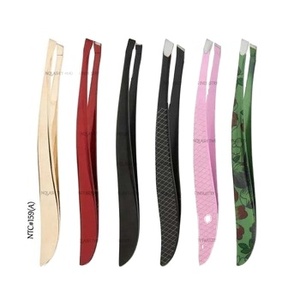 Juego de Pinzas de Precisión para Cejas de Acero Inoxidable, Pinzas Inclinadas para Cejas para Mujeres - Product Image 1