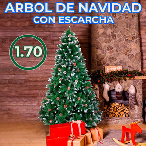 Albero di Natale Artificiale Premium da 180cm con Effetto Neve, Pigne in PET di Alta Qualità e Bacche Rosse per le Festività - Product Image 5