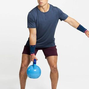 T-shirt vintage pour homme, nouveau design, 100% coton, séchage rapide, col en V, tissé, stock, grande taille, fitness, broderie, couleur personnalisée - Product Image 3