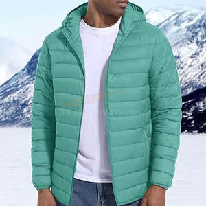 เสื้อแจ็คเก็ตบุนวมสำหรับผู้ชาย, เสื้อโค้ทที่มีน้ำหนักเบาและกันความร้อนสำหรับฤดูใบไม้ร่วงฤดูหนาวและสวมใส่กลางแจ้งพิมพ์ลายสีพัฟตามสั่ง - Product Image 4