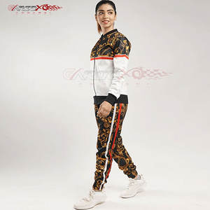 Breathable Women Tracksuit With Full Sublimation Graphics For <b>Workout</b> Use Zipper <b>Jacket</b> Women Sublimation Tracksuit - Product Image 6