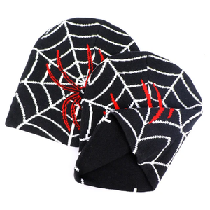 Unisex Spider Pattern Acrylic <b>Slouchy</b> <b>Beanie</b> <b>Hat</b> Custom Daily Fashion for Youth for Autumn & Winter Travel - Product Image 4