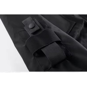 Veste à capuche Cargo Techwear OEM pour hommes Veste à capuche multi-poches Manteau Fonction masculine Coupe-vent Sweat à capuche noir - Product Image 3