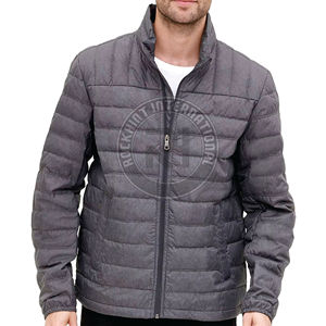 Veste matelassée d'hiver élégante et originale pour homme, fermeture éclair à capuche, taille plus, veste brillante - Product Image 1