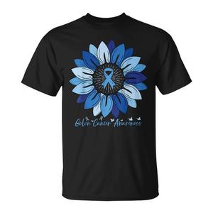 T-shirt promozionale a tema girasole per la sensibilizzazione sul cancro al colon a maggio, per aumentare la consapevolezza - Product Image 1
