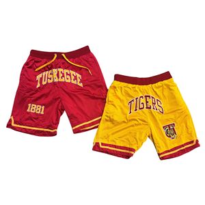 Tuskegee University Shorts Golden para 1881 TU Logo Washed Transpirable Sportswear Custom School Spirit Apparel Unisex Cotton - Product Image 1