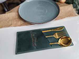 Porte-couverts en cuir fait main pour organisateur de salle à manger de Restaurant support de stockage de couverts Vintage LRCH-0039 - Product Image 4