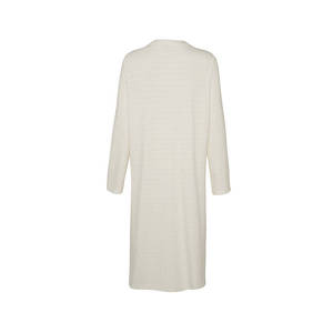 เสื้อคาร์ดิแกนถักยาวสีขาวนวลพร้อมกระเป๋าดีไซน์พิเศษ - Product Image 3