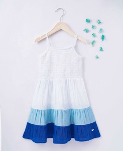 Robe d'été décontractée en coton à fines bretelles pour filles, écologique, respirante, longueur mi-mollet, avec décoration à volants, pour une mobilité facile - Product Image 1
