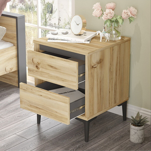AFOSSA Tables de chevet Table de chevet pour chambre à coucher Table de chevet moderne Armoire de chevet en bois de Turquie - Product Image 3