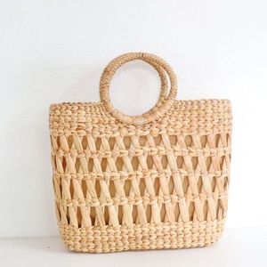 Vente en gros de poignée de sac à main en jonc de mer naturel tissé à la main OEM variété de couleurs acceptable à la mode fait à la main au Vietnam - Product Image 6