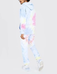 Conjunto de Sudadera con Capucha y Pantalones Deportivos Tie Dye Pastel para Hombre, Conjunto de Dos Piezas, Ropa Casual de Calle, Ropa de Estar Suave y Moderna - Product Image 4