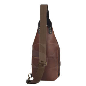 Bolso bandolera de cuero cruzado de fábrica, bolsos de hombro de lona de cuero para hombre, bolso cruzado más vendido - Product Image 5