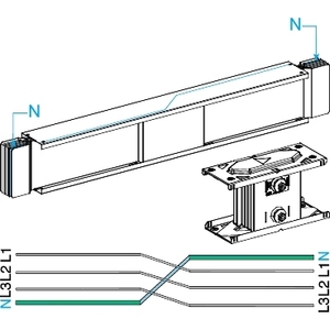Per SCHNEIDER ELECTRIC KTA4000TN410 4000A 3L+N+PE 1m Bianco Alluminio Neutro Permutazione Lunghezza Fissa Distribuzione di Energia - Product Image 1