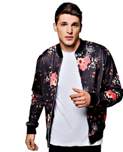 Veste bomber en satin pour homme sur mesure avec col montant imperméable et coupe-vent respirante - Product Image 4