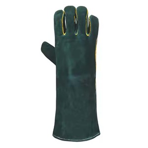 Guantes de soldadura TIG de buena calidad, certificado CE, 7 oz, sin silicona, palma completa, cuero dividido, impermeable, resistencia al calor, antiguantes - Product Image 5