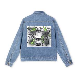 Giacca in Denim da Donna con Grafiche Spray Artistiche, Cappotto Personalizzabile Unico - Product Image 2