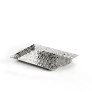 Plateau de service gravé à la main en aluminium de qualité supérieure pour le Ramadan Eid Cadeau Chocolat Fruits secs Dates Utilisation de service - Product Image 3