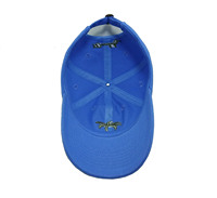 Casquette bleue avec broderie, 6 panneaux, forme basse, pour hommes et femmes, visière incurvée, casquette de sport, faible MOQ