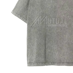 Venta al por mayor personalizado 100% algodón lavado ácido camisetas estilo único nueva llegada tallas grandes para adultos tela de punto - Product Image 6