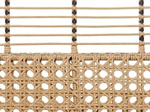 ม้านั่งกลางแจ้งที่ทันสมัยของ Lalisa ทำจากกรอบอลูมิเนียมและหวายหวายพร้อมเบาะกันน้ำและพื้นผิวธรรมชาติสำหรับการใช้งานกลางแจ้ง - Product Image 5