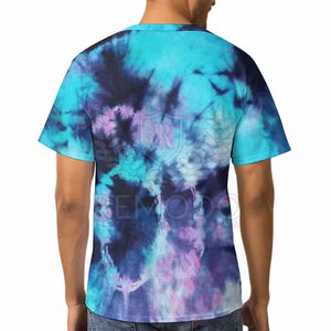 Ropa informal, camisetas con tinte de corbata, logotipo personalizado, venta de fábrica, camisetas personalizadas con tinte de corbata para hombres, camisetas de alta calidad para hombres - Product Image 4
