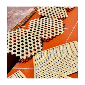 Décoration chaude bambou sangle grille tissé bambou tenture murale prix le moins cher Vintage Style classique - Product Image 1