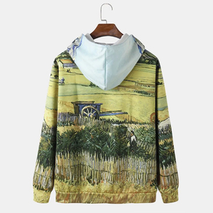 2025 nueva llegada personalizada 100% algodón impresión Digital polar sublimación sudaderas con capucha para hombres secado rápido transpirable mejor precio - Product Image 2