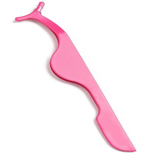 Hot Selling <b>Pink</b> Color Fiber Tip Eye Hair Extension <b>Tools</b> Kit With Non-Slip Stainless Steel Extensions Eyelash Tweezers <b>Set</b> - Product Image 3