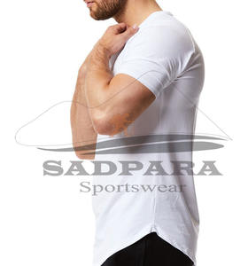 Venta al por mayor de calidad superior de ajuste rápido transpirable elástico cuello redondo entrenamiento gimnasio Fitness desgaste hombres camisetas de manga corta - Product Image 6